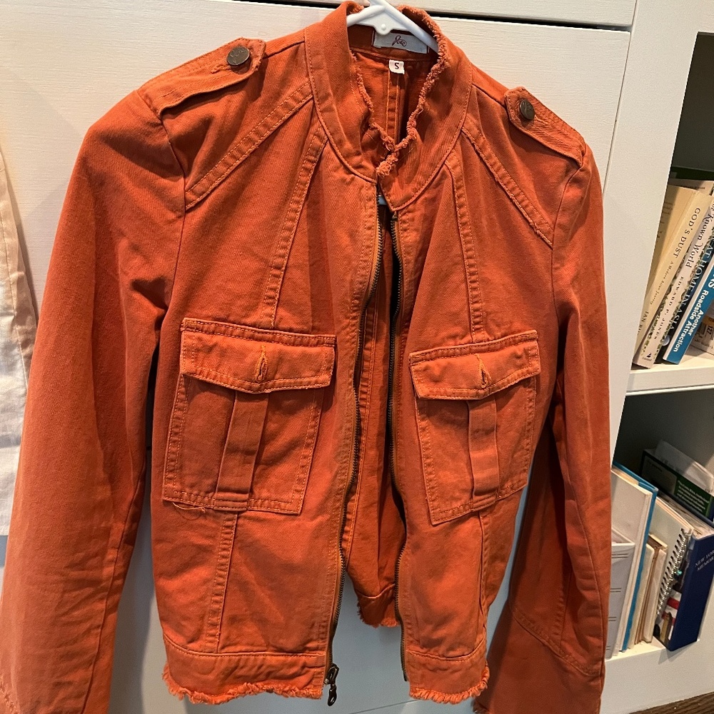Joie Burnt Orange Twill Jacket